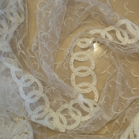 Perdea Velaria tiul brodat ivory, 350x250 cm [3]