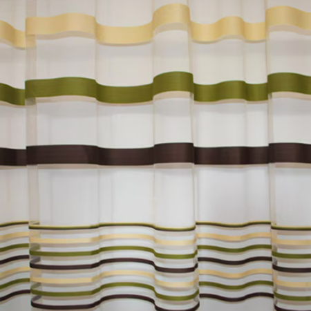 Perdea Velaria tiul cu dungi verde inchis, 195x250 cm [2]