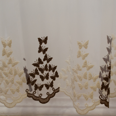 Perdea Velaria tiul fluturi brodati wenge, 190x250 cm [2]