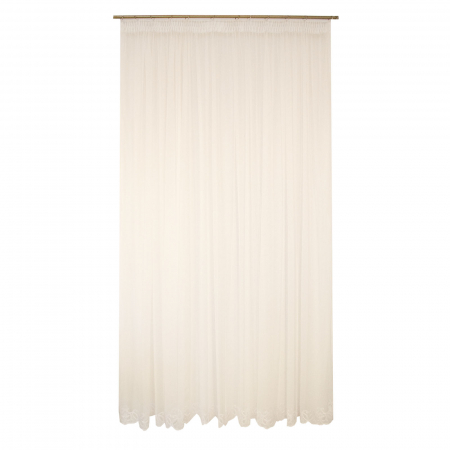 Perdele la oferta - Perdea Velaria tiul alb cu bordura, 400x255 cm