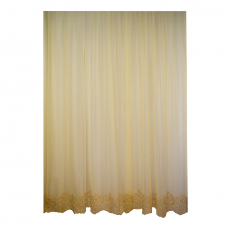 Perdele la oferta - Perdea Velaria tiul crem cu bordura, 520x255 cm