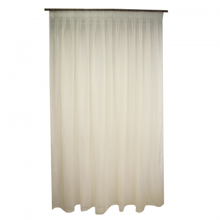 Perdele moderne - Perdea Velaria batist ivoire cu plii, 295/145x245 cm