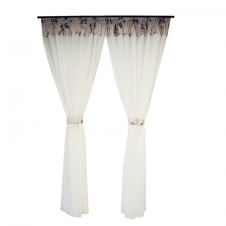 Perdele bucatarie - Perdea Velaria samba cu esarfe, 185x170 cm