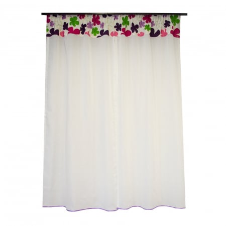 Perdea Velaria ivoire cu flori multicolore, 150x170 cm [2]