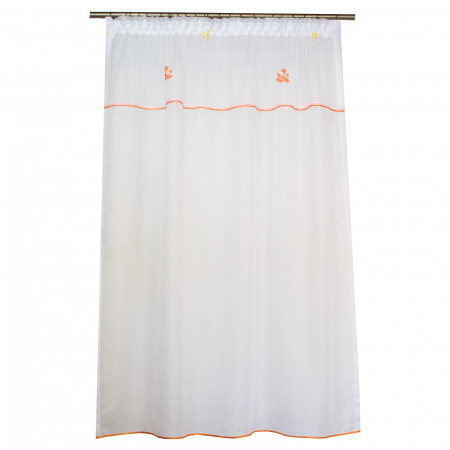 Perdele la oferta - Perdea Velaria flori portocalii, 130x170 cm