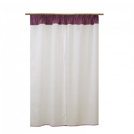 Perdea Velaria voal alb si milas lila, 145x155 cm [1]