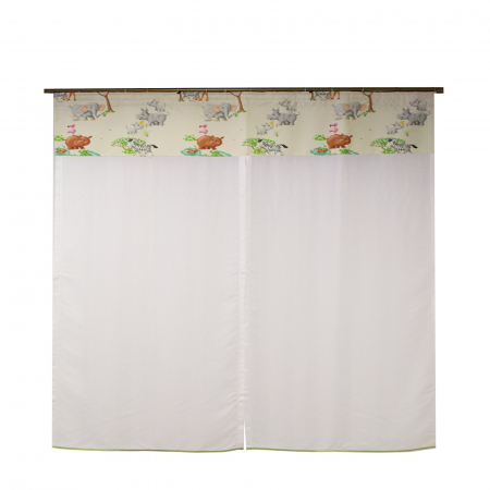 Perdea Velaria voal alb cu model copii, 140x180 cm [3]