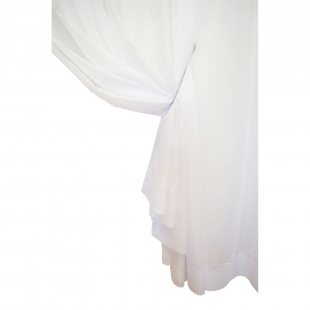 Perdea Velaria voal alb cu bordura, 620x250 cm [4]