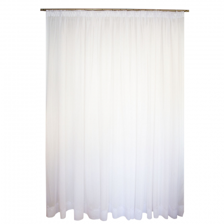 Perdea Velaria voal alb cu bordura, 340x245 cm [0]