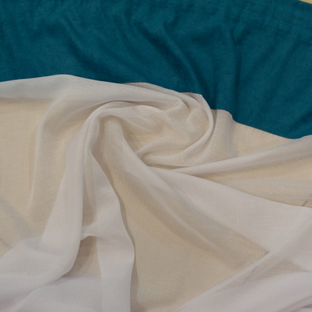 Perdea Velaria in alb cu suet turcoaz, 330x150cm - Copie [2]