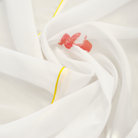 Perdea Velaria voal alb cu flori, 300x138 cm [1]