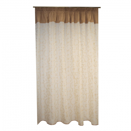 Perdele bucatarie - Perdea Velaria in crem cu model arabesc, 220x200 cm