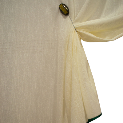 Perdea Velaria din in gros culoare unt, 145x180 cm [1]