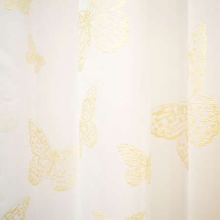 Perdea Velaria voal alb cu fluturi aurii, 350x175 cm [1]