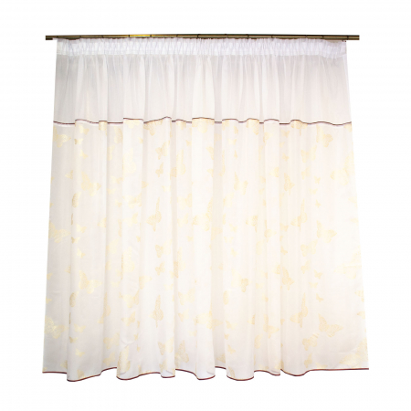 Perdele balcon - Perdea Velaria fluturi aurii, 400x165 cm