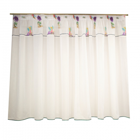 Perdele - Perdea Velaria voal alb Clopotica, 370x150 cm