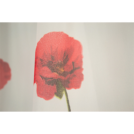 Perdea Velaria voal alb cu maci rosii, 400x185 cm [1]