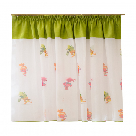 Perdele - Perdea Velaria voal alb cu Troll, 240x160 cm