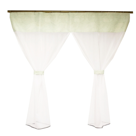 Perdea Velaria voal alb cu tafta menta, 145x150 cm [4]