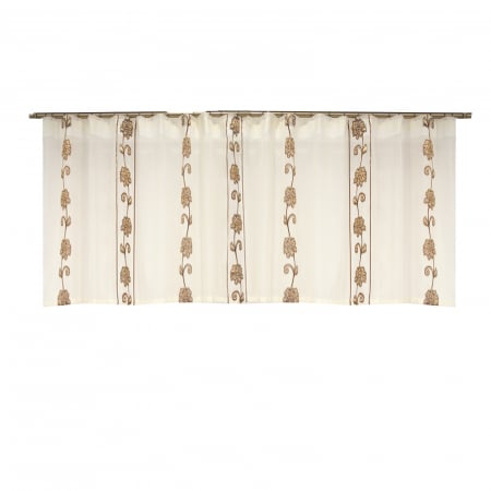 Perdea Velaria sable flori maro, 550x60 cm [0]