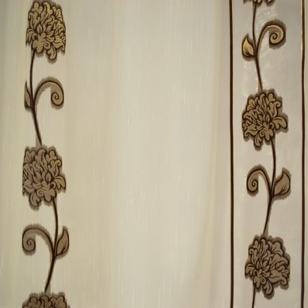 Perdea Velaria sable flori maro, 550x60 cm [2]