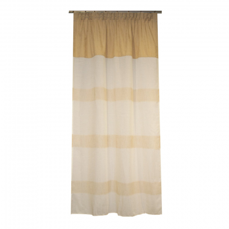 Perdele bucatarie - Perdea Velaria in cu dungi bej, 95x170 cm