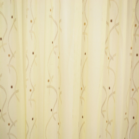 Perdea Velaria voal crem cu imprimeu geometric, 500x250 cm [1]