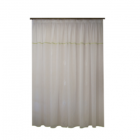 Perdele bucatarie - Perdea Velaria sable alb cu petale, 360x210 cm