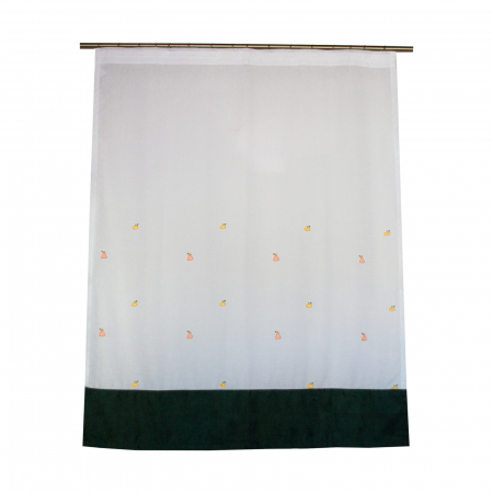 Perdea Velaria de bucatarie, alba cu fructe [0]