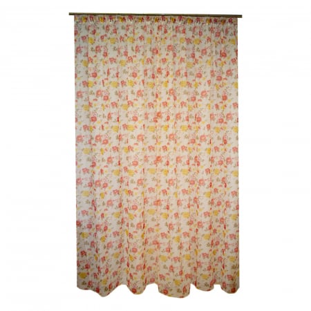 Perdele la oferta - Perdea Velaria voal floral cu rejansa, 260x250 cm