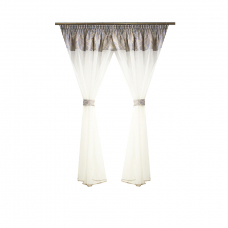 Perdele bucatarie - Perdea Velaria voal ivoire, 260x160 cm
