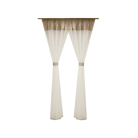 Perdele bucatarie - Perdea Velaria ploita ivoire, 250x195 cm