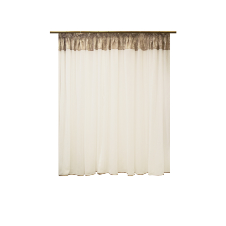 Perdea Velaria voal ivoire cu asos bej, 420 x 180 cm [1]