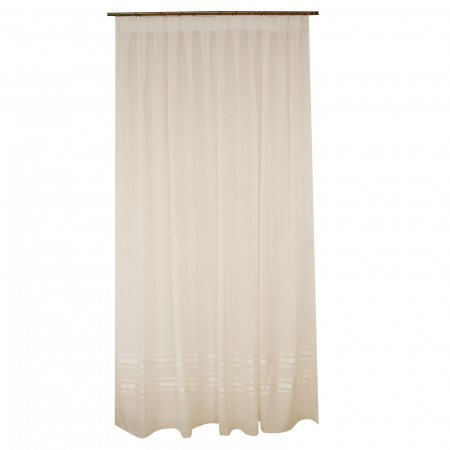 Perdele la oferta - Perdea Velaria voal ivoire cu plii, 230/110x240 cm