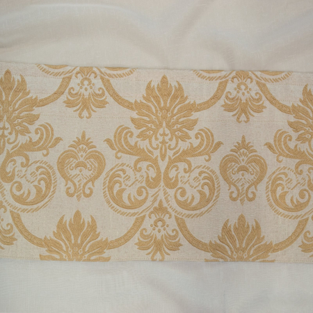 Perdea Velaria Vincenza ivoire cu baroc bej, 300x205 cm [1]