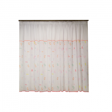 Perdele - Perdea Velaria voal litere multicolore, 480x160 cm
