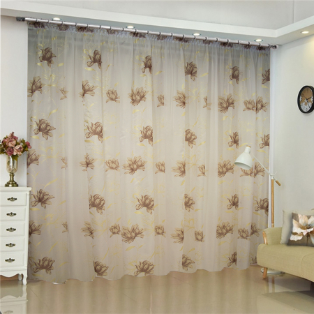 Perdea Velaria flori maro, 345x250 cm [1]