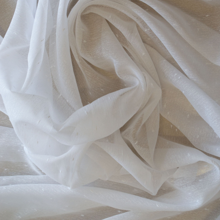 Perdea Velaria voal ploita alba, 220x245 cm [2]