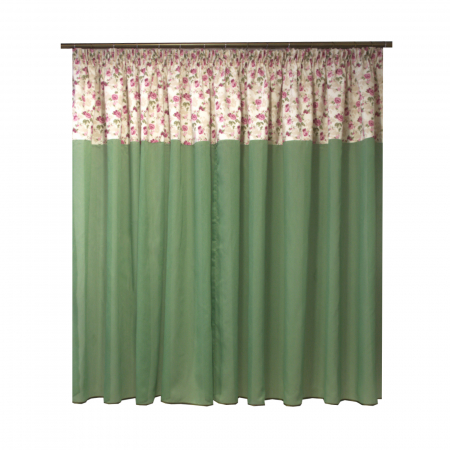 Perdea Velaria verde cu trandafiri, 390x160 cm [1]