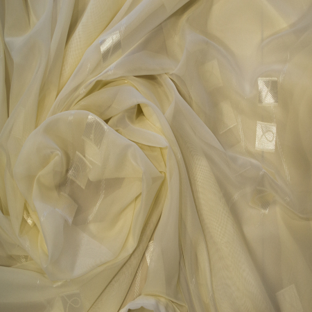 Perdea Velaria voal unt cu patrate verticale, 380x245 cm [1]