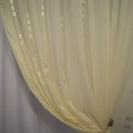 Perdea Velaria voal unt cu patrate verticale, 380x245 cm [0]