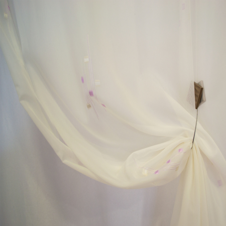 Perdea Velaria voal imprimeu lila, 120x245 cm [1]