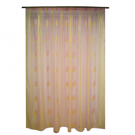 Perdele la oferta - Perdea Velaria voal roz cu auriu, 300x250 cm
