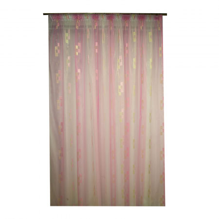 Perdele la oferta - Perdea Velaria voal roz cu auriu, 325x250 cm