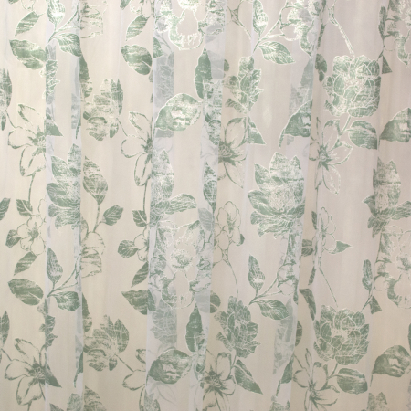 Perdea Velaria voal organza flori verzi, 300x250 cm [1]