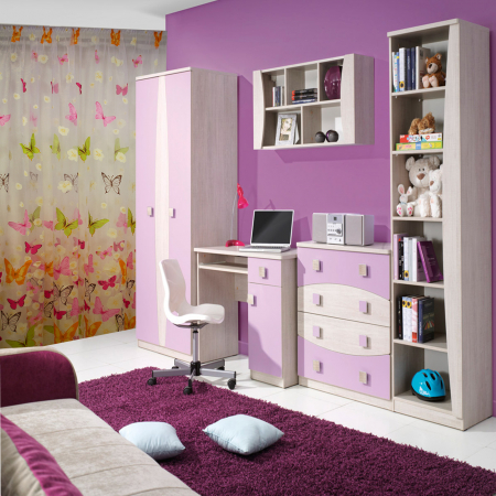 Perdele Velaria Organza cu fluturi multicolor, 2x130x245 cm [4]