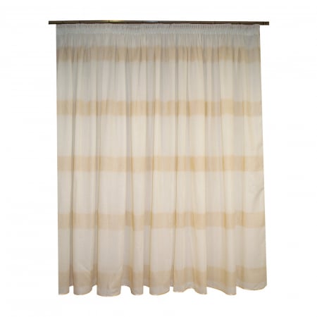 Perdele la oferta - Perdea Velaria in dungi bej, 500x190 cm