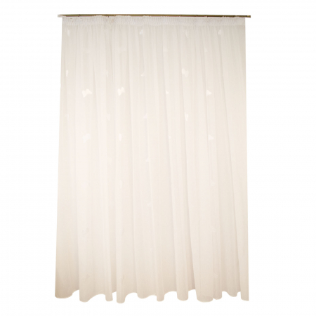 Perdele - Perdele Velaria sable fluturi albi, 300X245 cm