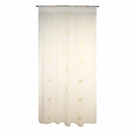 Perdele Outlet - Perdele Velaria sable fluturi bej, 190x250 cm
