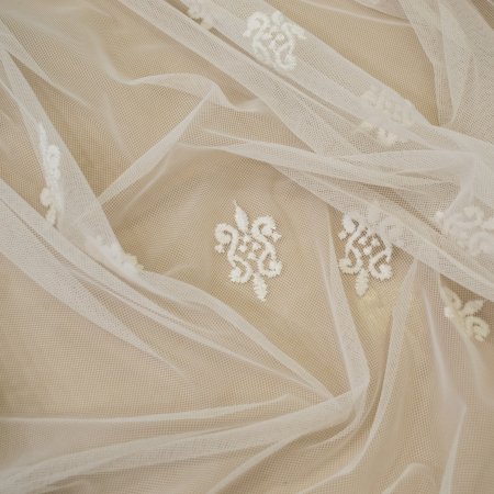 Perdele Velaria tul ivoire cu model brodat, 300x 270 cm [2]
